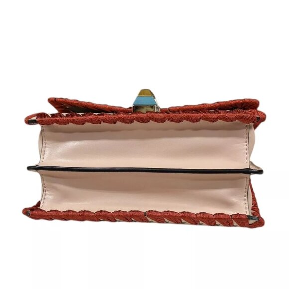 FENDI Shoulder Bag Cross Body leather Chain Canai mini used - Picture 5 of 9